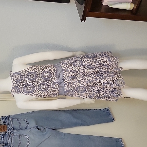 CITY TRIANGLES Coquette Sleeveless Halter Lace Fit & Flare Above Knee Dress - Picture 6 of 10